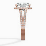 Milgrain Cathedral Halo Engagement Ring
