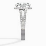 Milgrain Cathedral Halo Engagement Ring