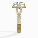 Milgrain Cathedral Halo Engagement Ring