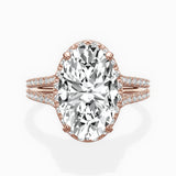 Milgrain Cathedral Halo Engagement Ring