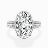 Milgrain Cathedral Halo Engagement Ring