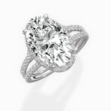 Milgrain Cathedral Halo Engagement Ring