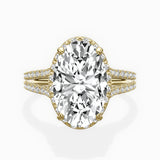 Milgrain Cathedral Halo Engagement Ring