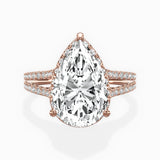 Milgrain Cathedral Halo Engagement Ring
