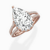 Milgrain Cathedral Halo Engagement Ring