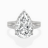 Milgrain Cathedral Halo Engagement Ring