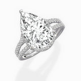 Milgrain Cathedral Halo Engagement Ring