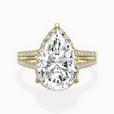 Milgrain Cathedral Halo Engagement Ring