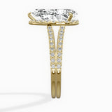 Milgrain Cathedral Halo Engagement Ring