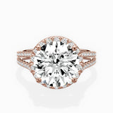 Milgrain Cathedral Halo Engagement Ring