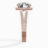 Milgrain Cathedral Halo Engagement Ring