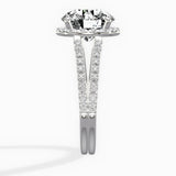 Milgrain Cathedral Halo Engagement Ring