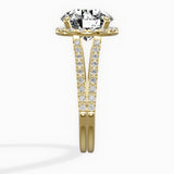Milgrain Cathedral Halo Engagement Ring