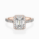Secret Diamond Halo Engagement Ring