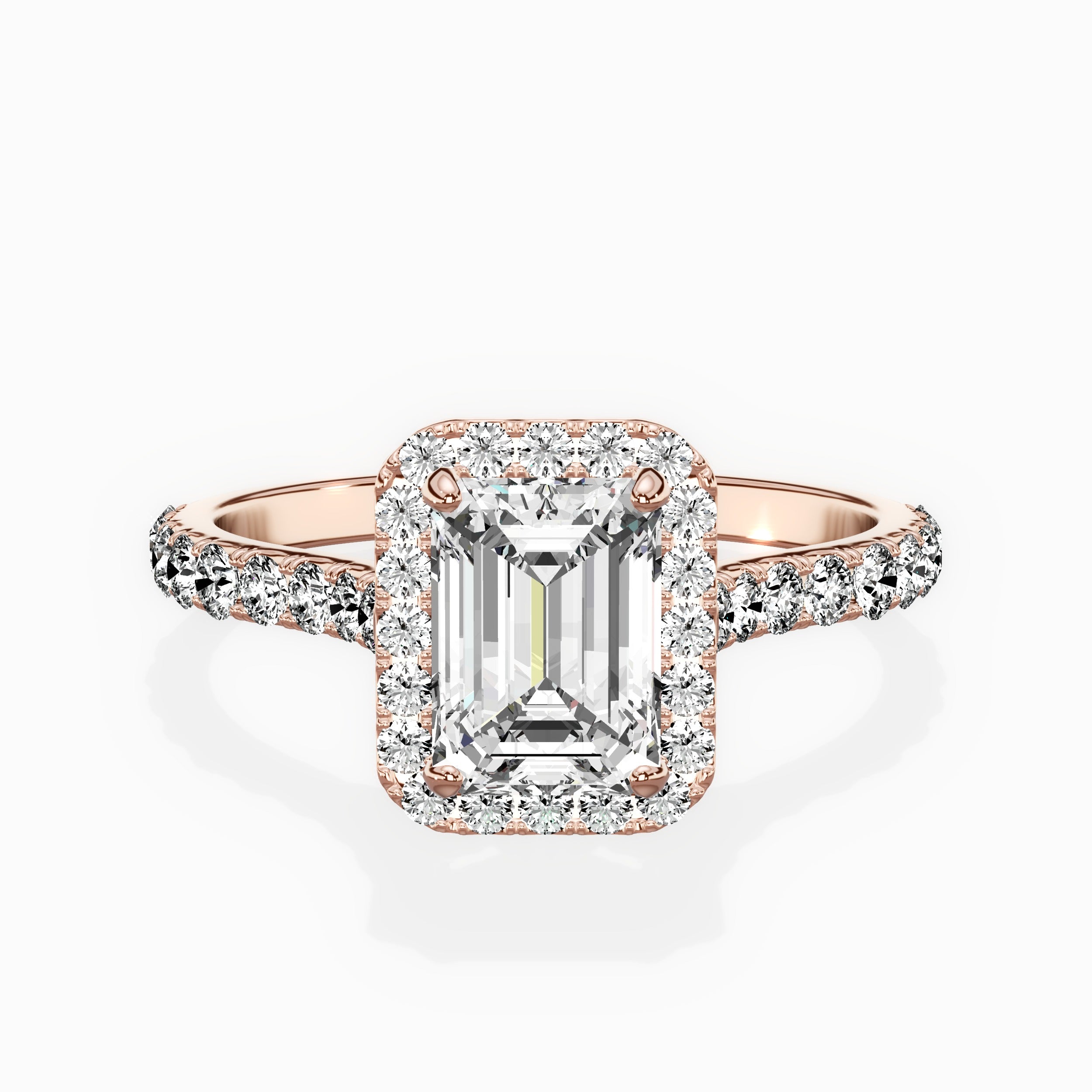 Secret Diamond Halo Engagement Ring