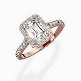 Secret Diamond Halo Engagement Ring