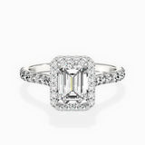 Secret Diamond Halo Engagement Ring