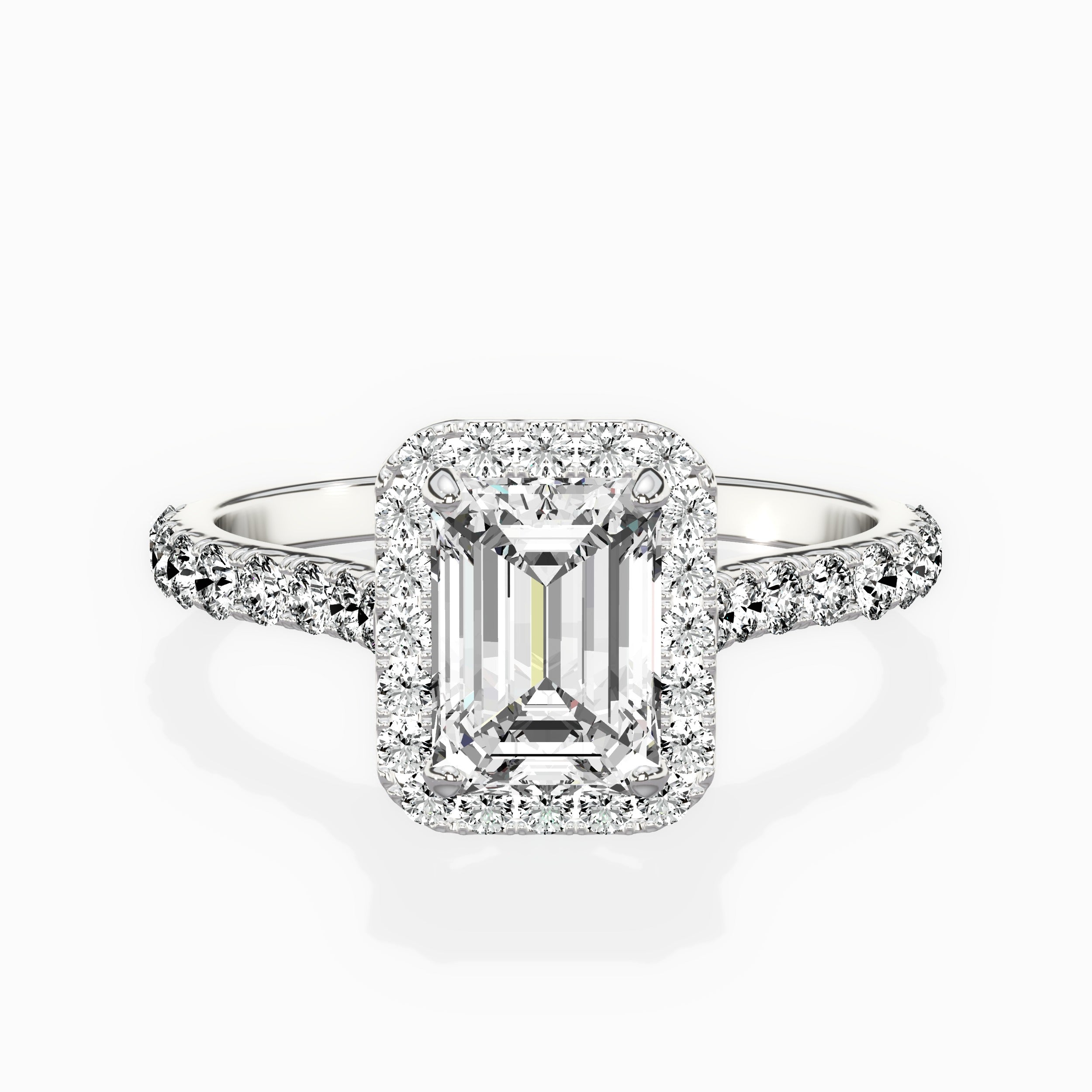 Secret Diamond Halo Engagement Ring