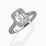Secret Diamond Halo Engagement Ring