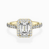 Secret Diamond Halo Engagement Ring