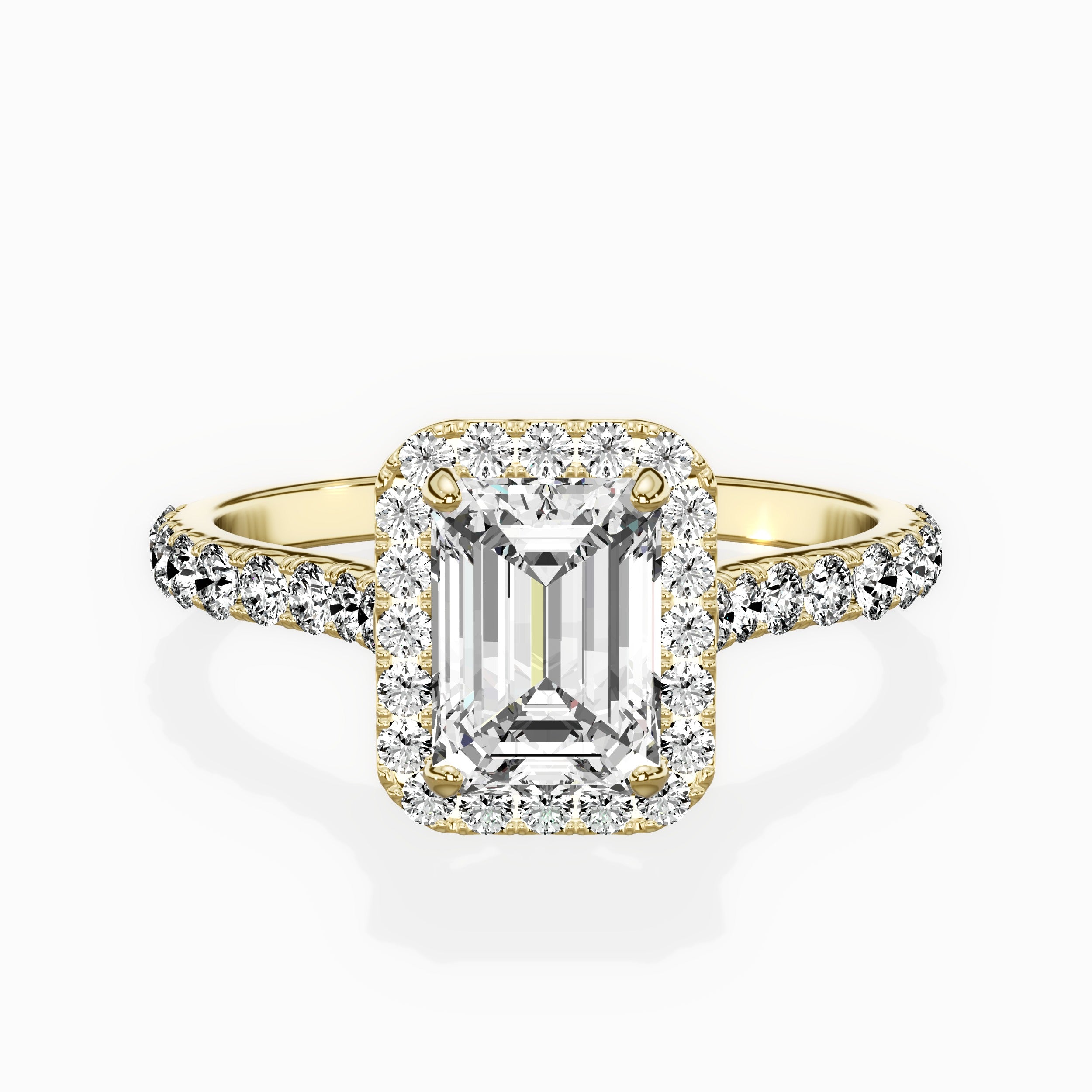 Secret Diamond Halo Engagement Ring