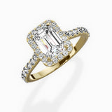 Secret Diamond Halo Engagement Ring