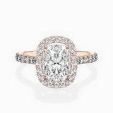 Secret Diamond Halo Engagement Ring