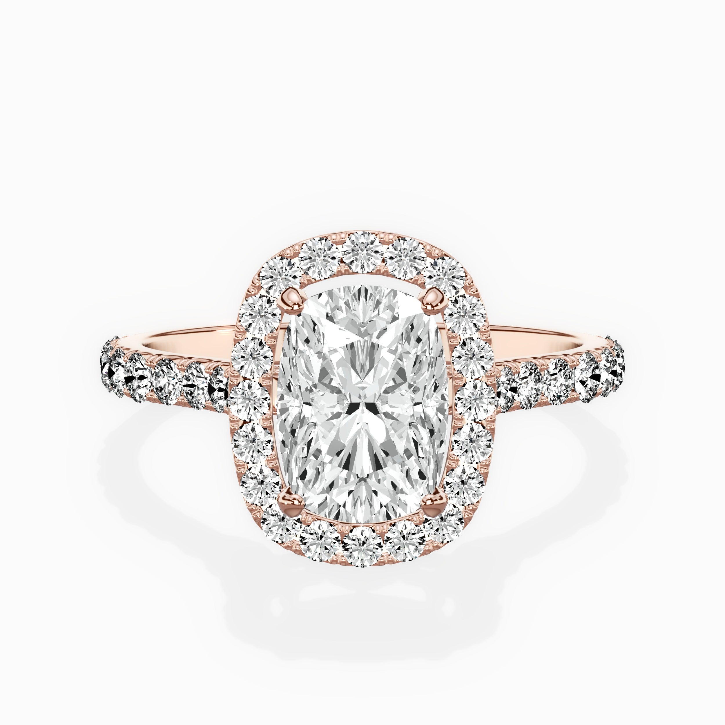 Secret Diamond Halo Engagement Ring