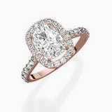 Secret Diamond Halo Engagement Ring