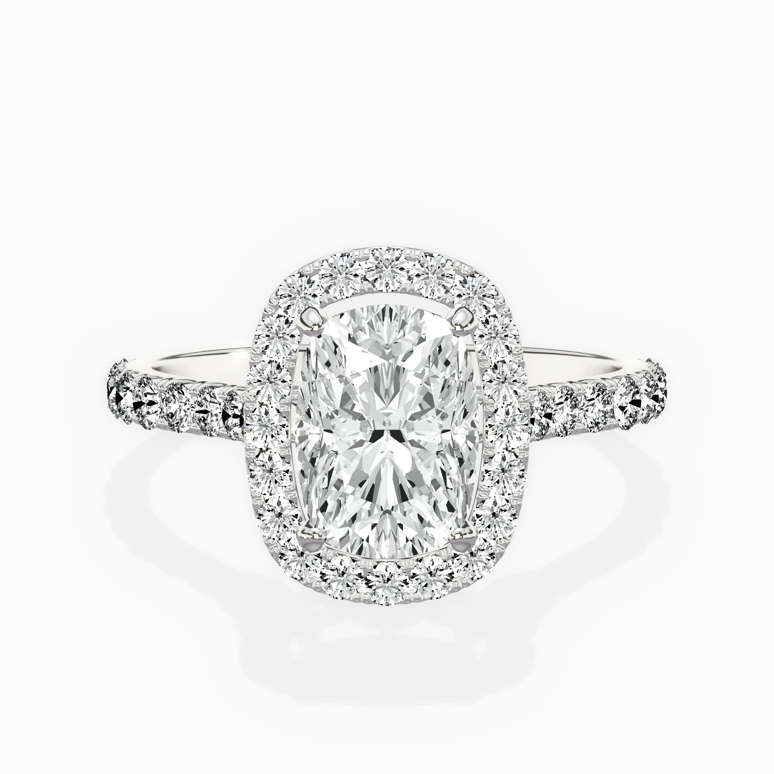 Secret Diamond Halo Engagement Ring