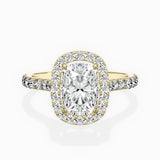 Secret Diamond Halo Engagement Ring