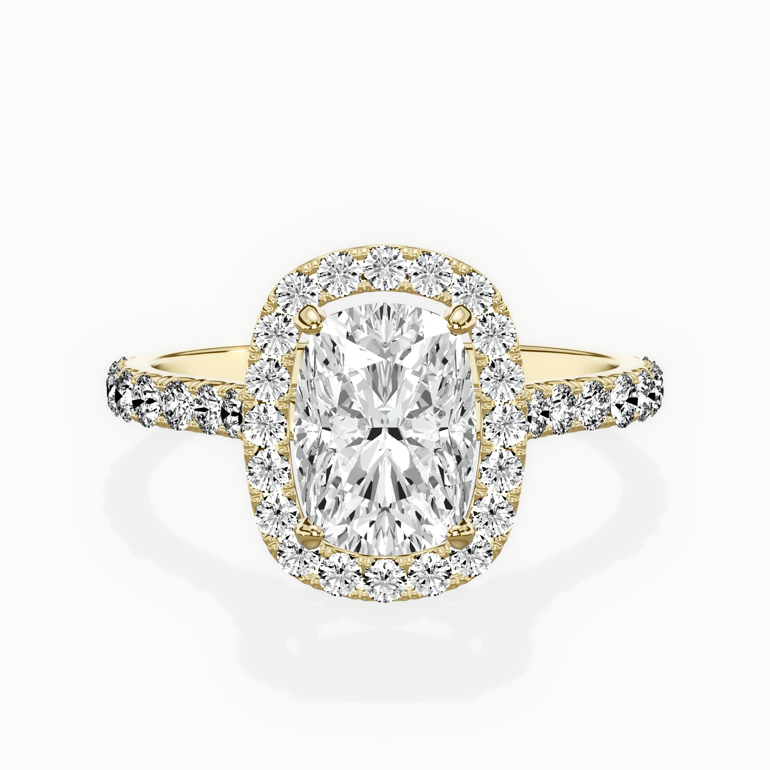 Secret Diamond Halo Engagement Ring