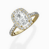 Secret Diamond Halo Engagement Ring