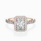 Secret Diamond Halo Engagement Ring