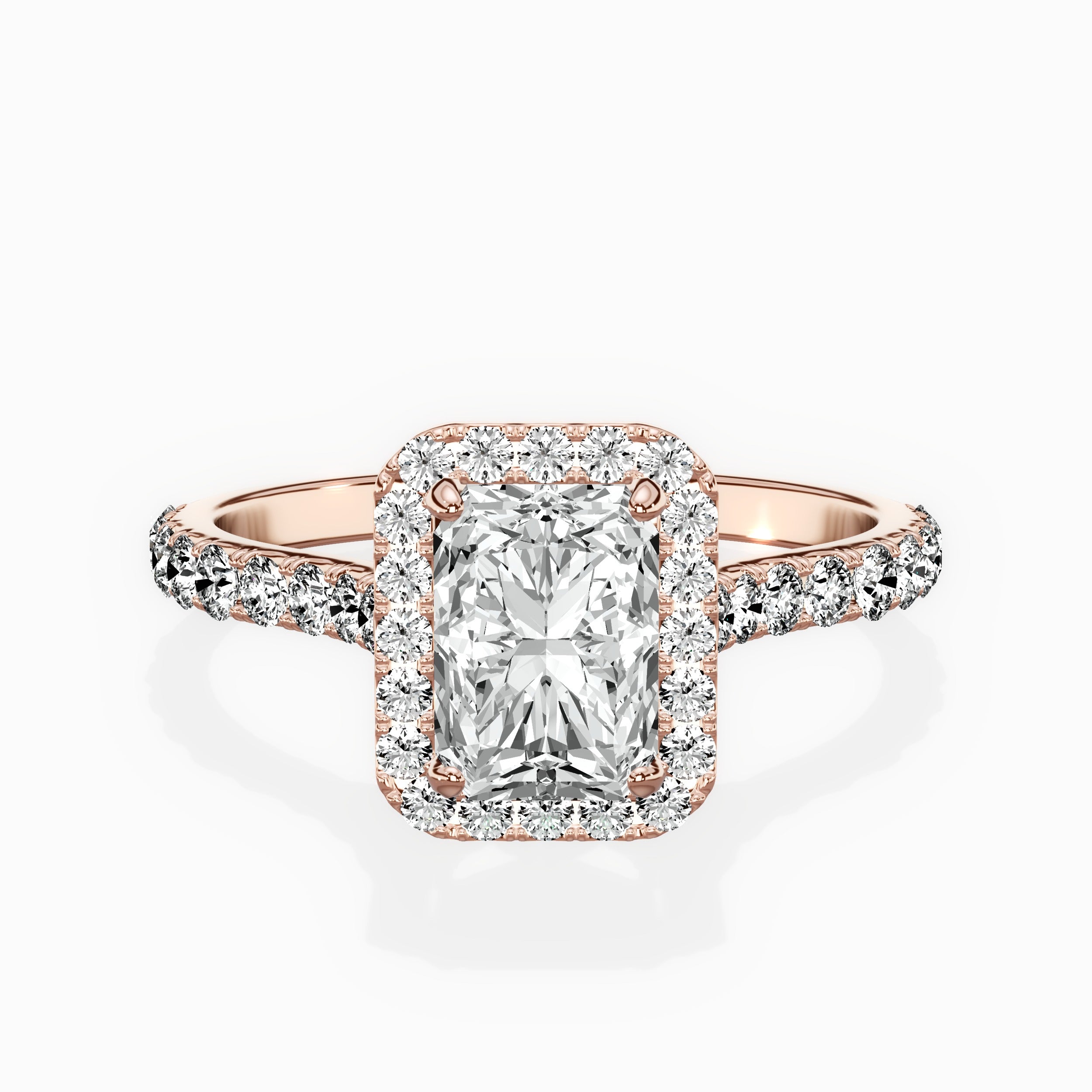 Secret Diamond Halo Engagement Ring