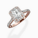 Secret Diamond Halo Engagement Ring