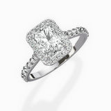 Secret Diamond Halo Engagement Ring