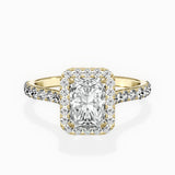 Secret Diamond Halo Engagement Ring