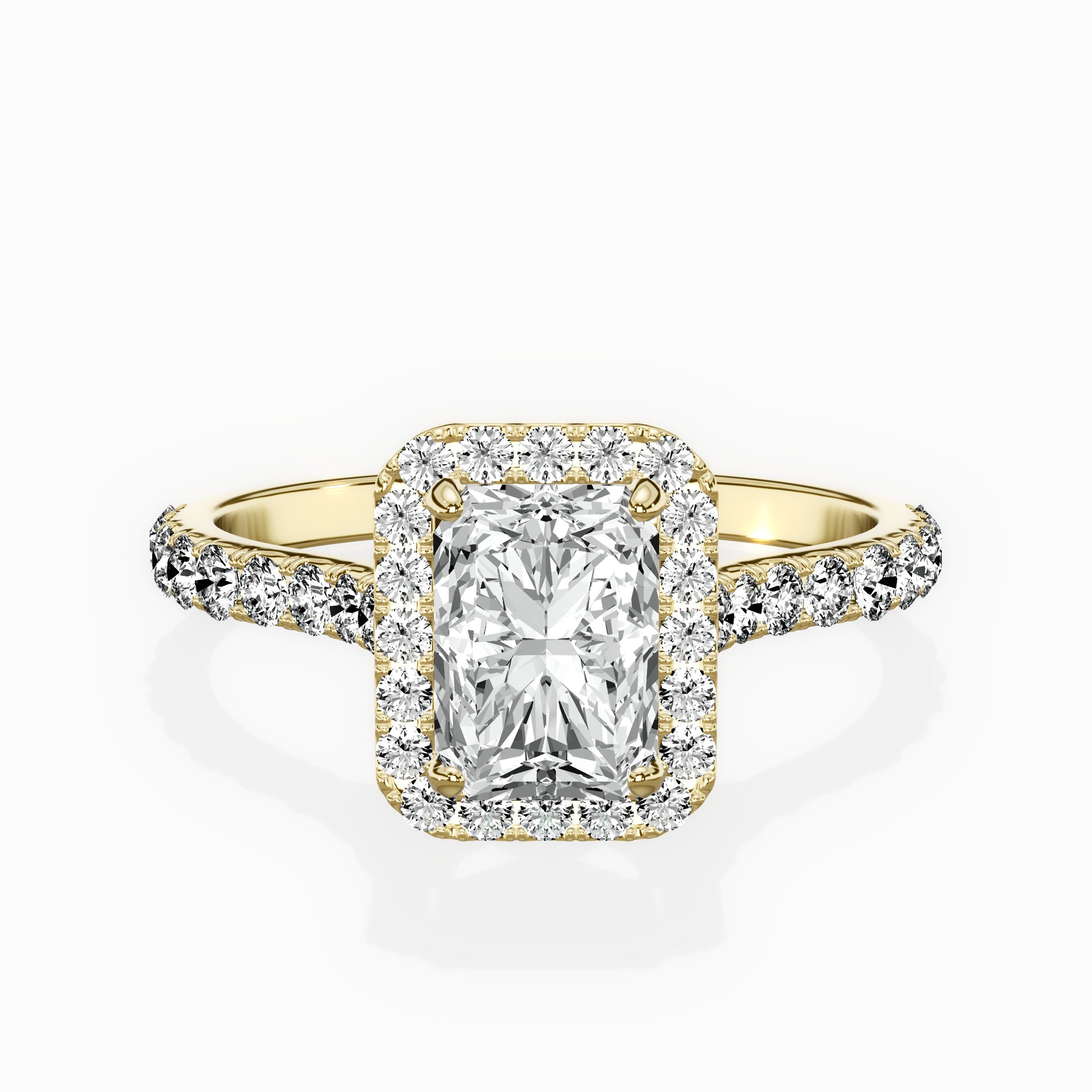 Secret Diamond Halo Engagement Ring