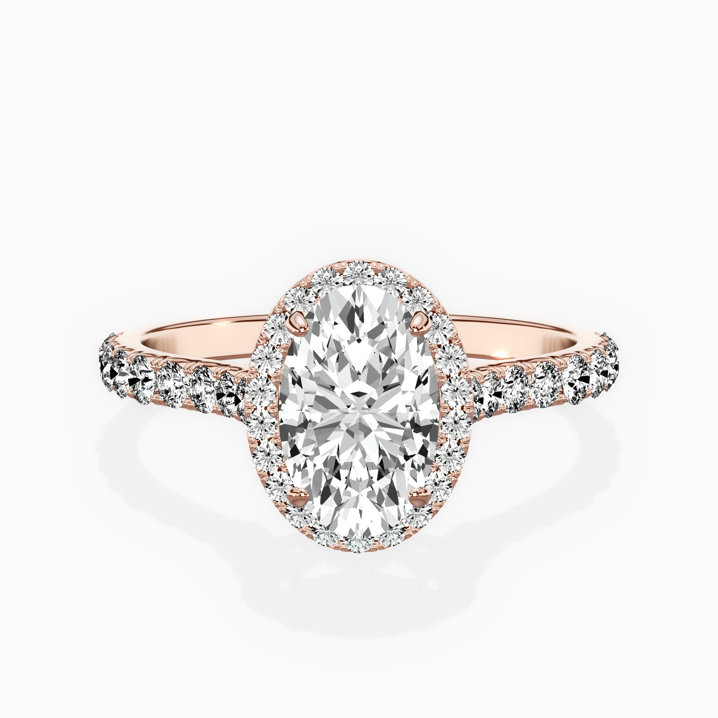 Secret Diamond Halo Engagement Ring