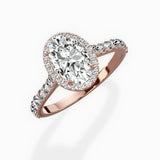 Secret Diamond Halo Engagement Ring