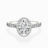 Secret Diamond Halo Engagement Ring