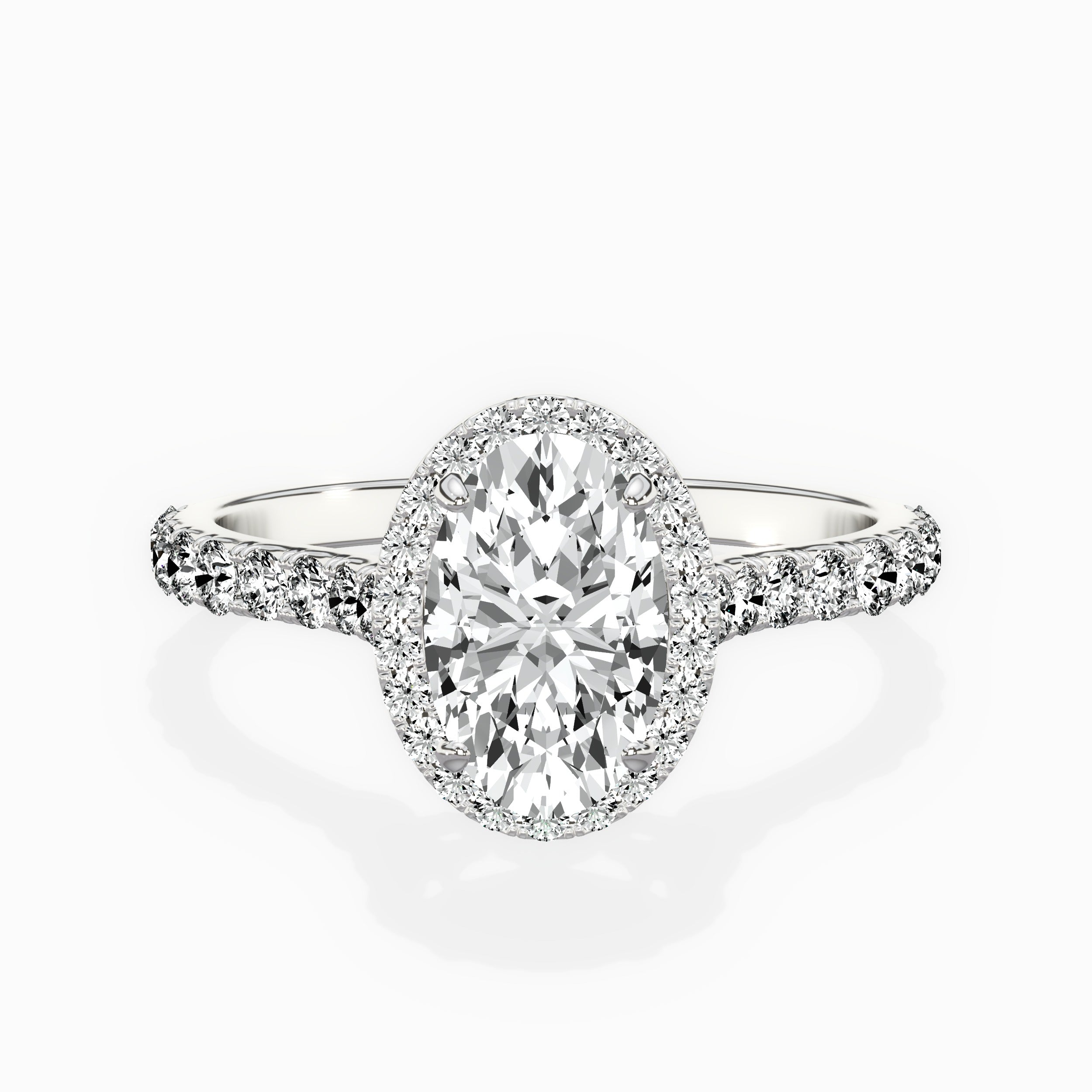Secret Diamond Halo Engagement Ring