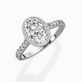 Secret Diamond Halo Engagement Ring