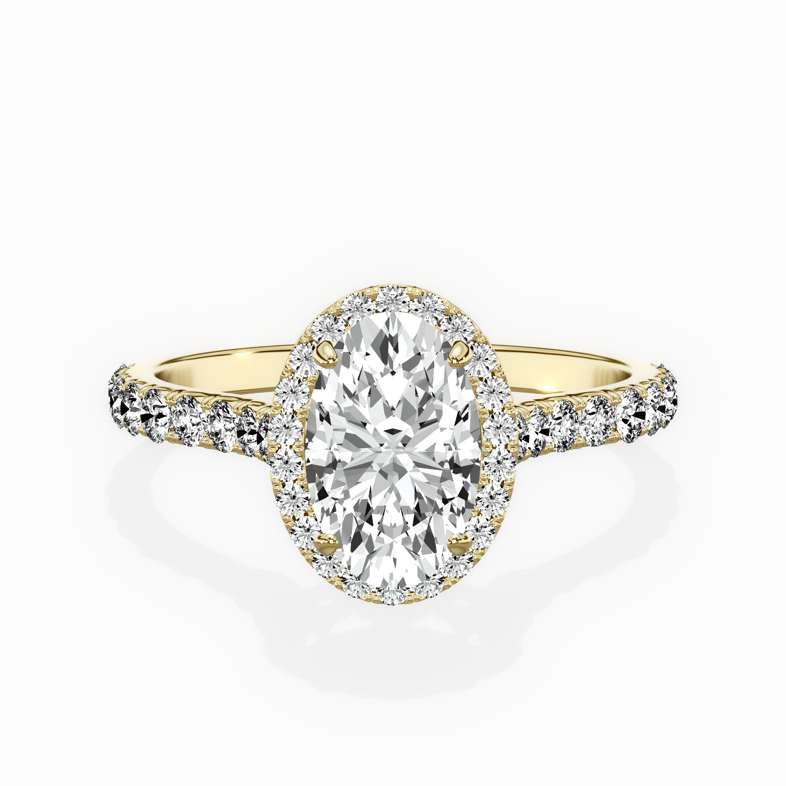 Secret Diamond Halo Engagement Ring