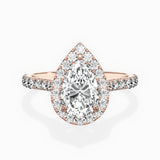 Secret Diamond Halo Engagement Ring