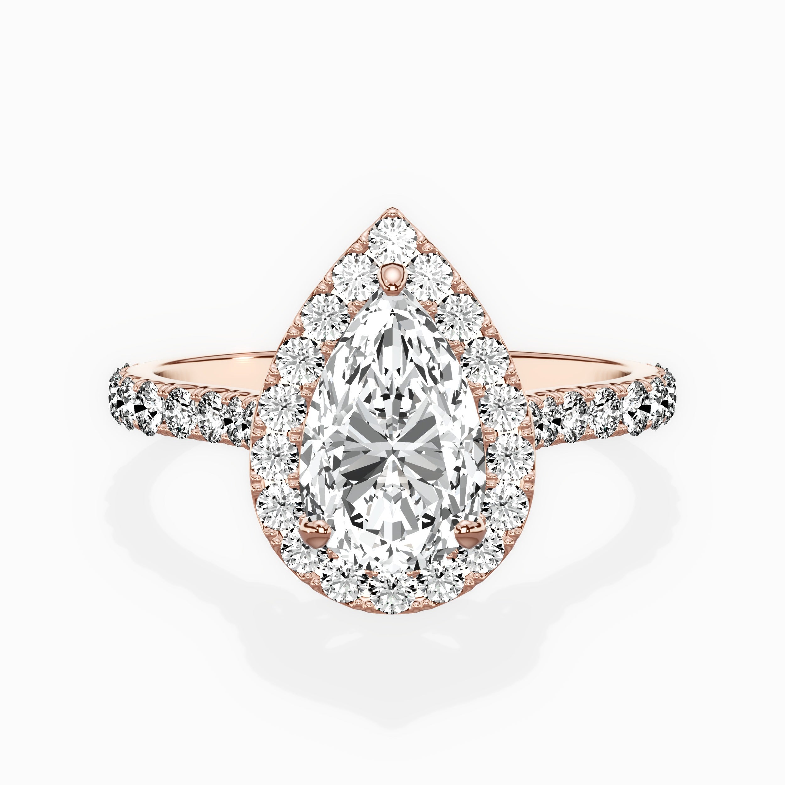Secret Diamond Halo Engagement Ring