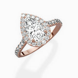 Secret Diamond Halo Engagement Ring