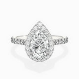 Secret Diamond Halo Engagement Ring