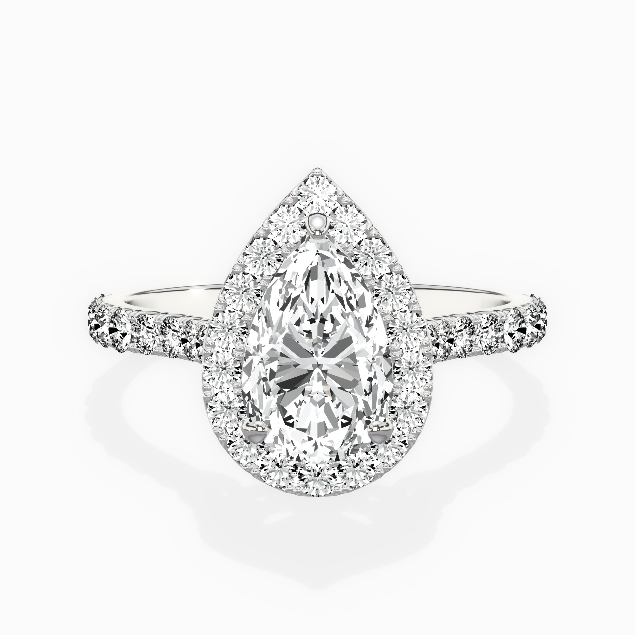 Secret Diamond Halo Engagement Ring